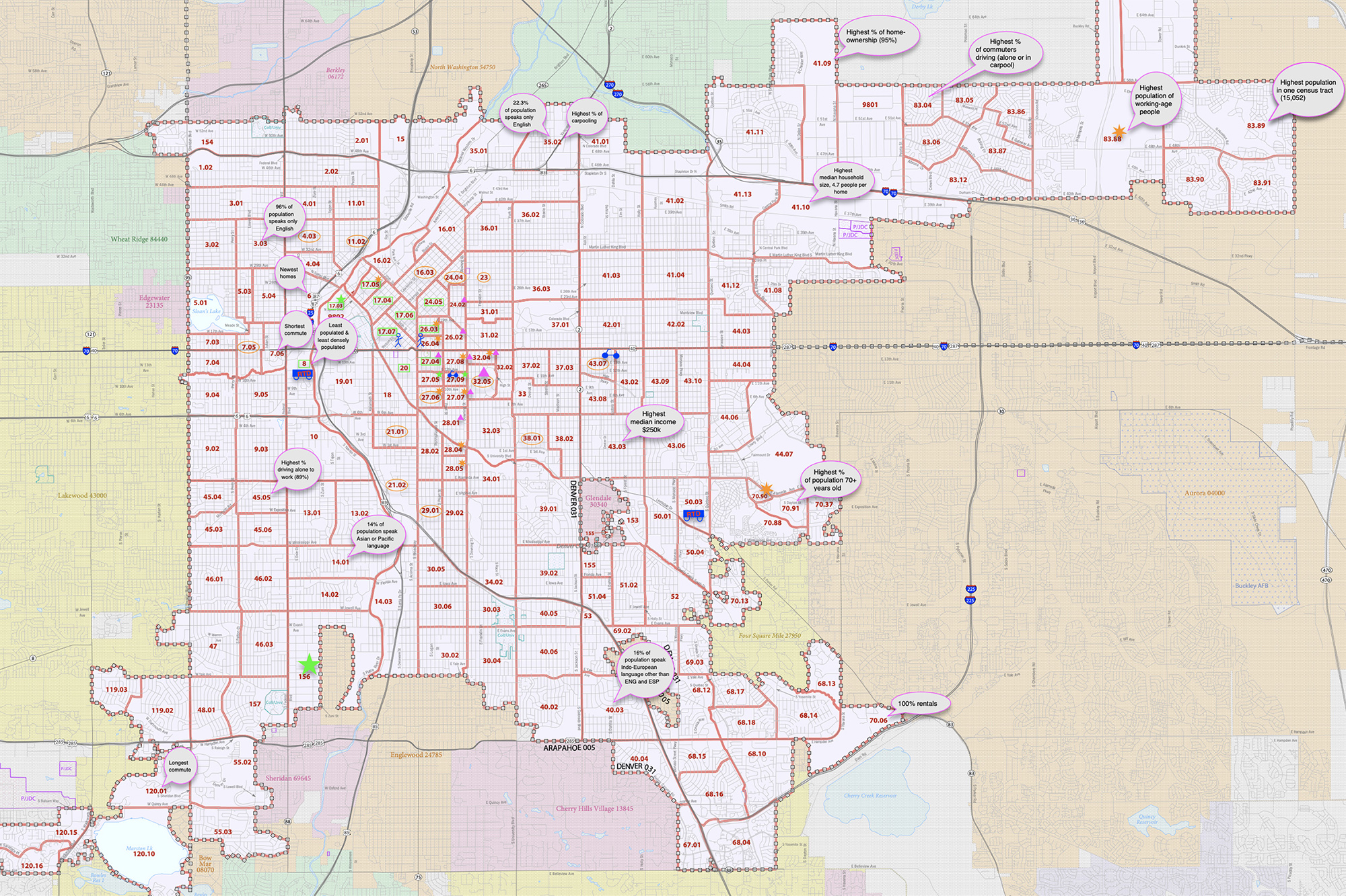 Denver’s Most Urban Census Tracts and Urban Neighborhoods